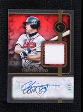 2023 Diamond Icons Single Player Relics Red 3/5 Chipper Jones Auto HOF 1d59