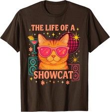 Cute Party Girl Cat Sunglasses Design Cat Funny Cute Unisex T-Shirt