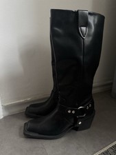 Cowboy Stiefel Boots 41 Schwarz Biker Rocker Blogger Streetstyle Trend Vintage