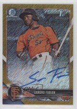 2018 Bowman Chrome Prospect Gold Shimmer Refractor 15/50 Sandro Fabian Auto 0b0