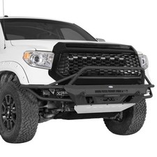Fit 2014-2021 Toyota Tundra Black Steel Tubular Front Winch Bumper Wled Lights Fit 2014-2021 Toyota Tundra Black Steel Tubular Front Winch Bumper Wled Lights