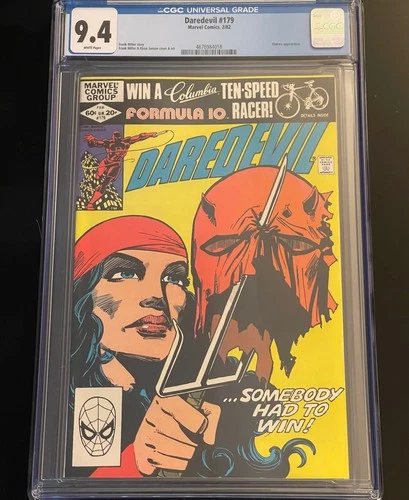 DAREDEVIL #179 CGC 9.4 WT PAGES - ELEKTRA - FRANK MILLER  *PRESS FOR GRADE BUMP