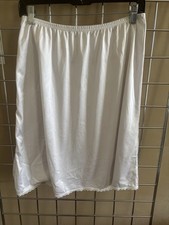 Vintage JCPenny Nylon Half Slip Sz L White Lace Made In Usa