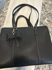 Laptop Satchel Bag Women Black Briefcase Shoulder Crossbody Travel 15.6 Inch