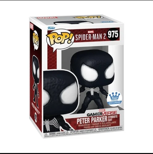 Funko POP! Marvel Spider-Man 2 Peter Parker SYMBIOTE Suit #975 w/ Pop! Protector