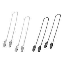 2Pcs Bib Towel Holder Clips with Chains Flexible Keep Clothes Clean Napkin Clips