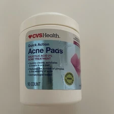 CVS health Quick Action Acne Treatment Pads , Dermatologist Tasted , 90ct