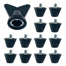 High Stability NonSlip Football Boot Studs Pack of 12 for Outdoor Sports
