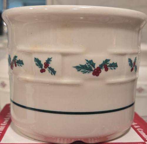 LONGABERGER NOËL HOUX UNE PINTE CROCK & CANDLE (PIN BAYBERRY) - Photo 4/9