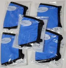 Face Mask Cloth Lot of 5 Adult Unisex Sealed Blue Washable Pollen Sunpower New
