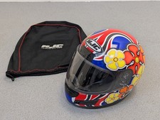 HJC CS-12 Full Face Motorcycle Helmet - Flower Power Design - Size Medium (58cm)