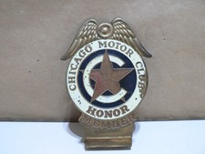 Chicago Motor Club Honor Member Brass Enamel License Plate Topper Rat Rodtruck Chicago Motor Club Honor Member Brass Enamel License Plate Topper Rat Rodtruck