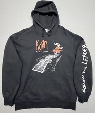 Korn Hoodie Follow The Leader Album Art Band Sweatshirt Metal Size Large