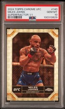 Marketplace image: 2024 TOPPS CHROME UFC SUPERFRACTOR 1/1 #140 MILES JOHNS 1/1 PSA 10