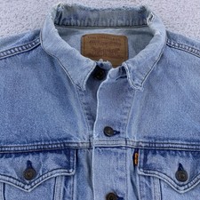 Distressed Vtg Levis Orange Tab Type III Denim Jacket CROP FIT M/L Trucker