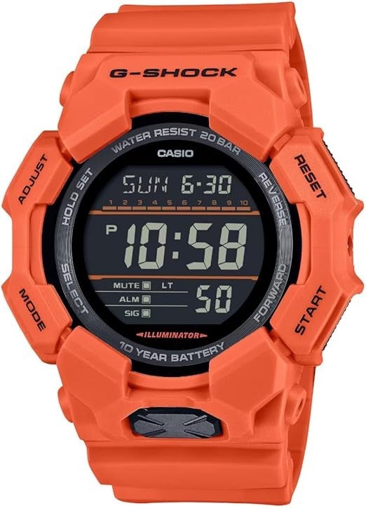 Montre Casio G-SHOCK GD-010-4ER digitale rouge avec boîtier en résine de 52 mm