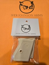 Iver Johnson Tp22 Tp25 Grips With Embossed Owl Head Logo - Faux Ivorybone-new