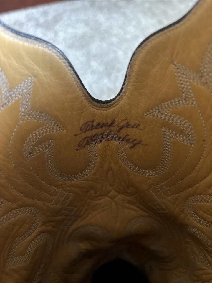 T.O. Botas femininas STANLEY de couro personalizadas feitas em banco cowboy western 10 D marrom - Imagem 4 de 4