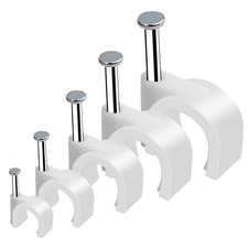 500Pcs Cable Clips with Steel Nail in Cable Clips White 4Mm 5Mm 6Mm 8Mm 10Mm Cab