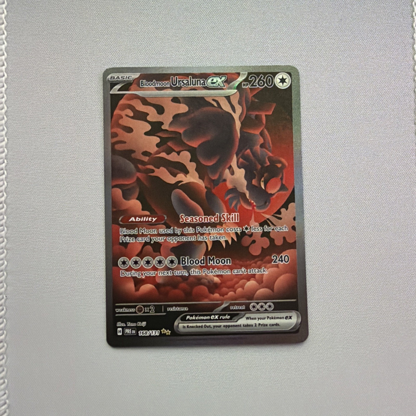 Bloodmoon Ursaluna EX Prismatic Evolutions Card 168/131 Near Mint Condition