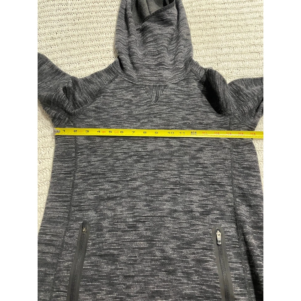 Saucony Hood Ridge Runner Funnel Neck Wool Sweatshirt Performance Sz Small Gray - Image 4 of 4