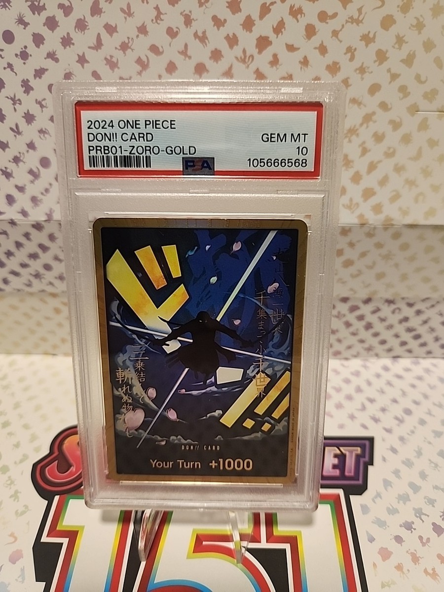2025 ワンピース DON!! CARD SP-GOLD psa10 DON!! Card (Zoro) (Gold) Premium Booster -The Best- Foil PSA 10 | eBay