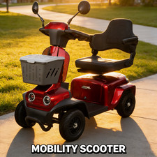 LS4W-A1R 4 Wheels Mobility E-Scooter for Seniors/Adults Up to 500LBS, 350W 48V