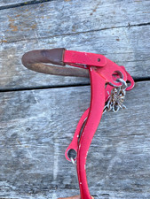 Used Red aluminum Western hackamore w/rubber covered bike chain nose