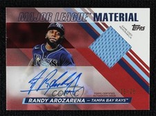 2024 Topps Series 1 Major League Material Red 5/25 Randy Arozarena Auto gp1