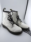 Dr. Martens Woman’s Leather Combat Boots Lace-Up White/Black Round Toe US 8 — photo 4