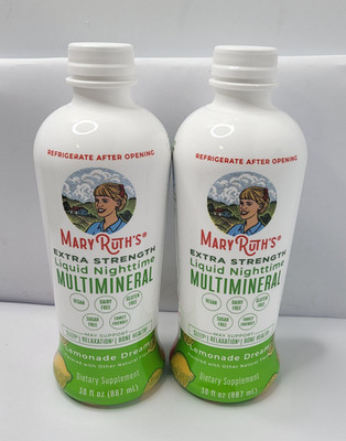 MaryRuth's 2pk Extra Strength Nighttime Multimineral 30oz Lemonade Exp 06/26