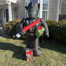 STAR WARS DARTH VADER Inflatable CHRISTMAS PRESENT 6 Ft Tall Lights Up Gemmy