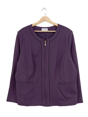 HELENA VERA Kurzjacke Damen Jacke Gr. DE 48 lila Casual-Look