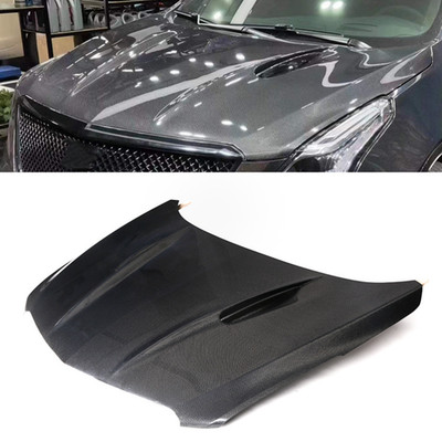 For Cadillac XT5 2017-2025 REAL Carbon Bumper Engine Hood Bonnet Cover Trim