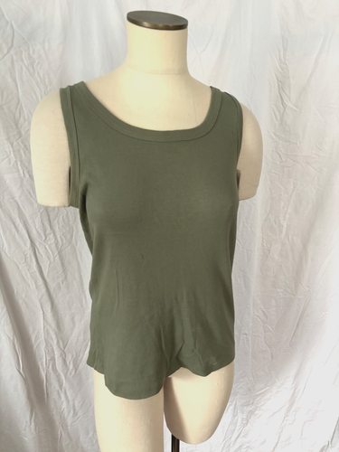 Talbots Twin Set Tank Top and Linen Cardigan Sweater Set Size S/M Olive Green - Bild 4 von 6