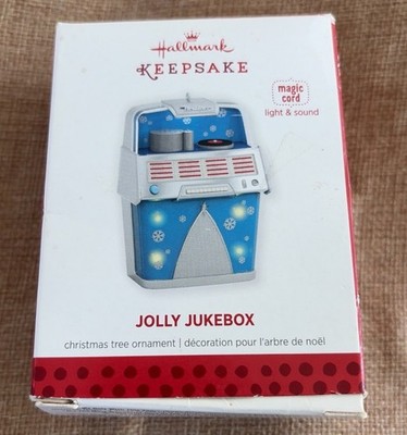 Hallmark Keepsake Jolly Jukebox Ornament Magic Cord Light Sound 2013 Box