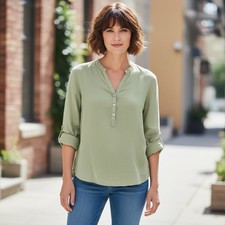 LOGG 100% Linen size 12 Apple Green Long Slee...