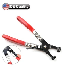 Hose Clamp Pliers Tool Set Angle Swivel Jaw Locking Flat Band Coolant Clip