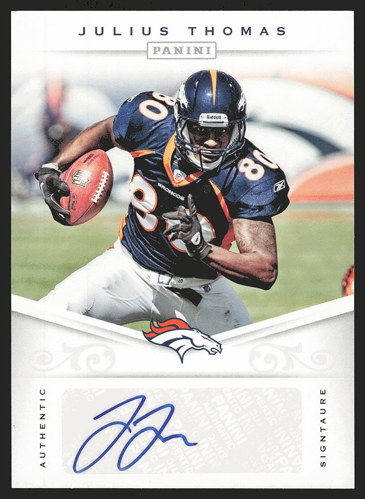 2012 Panini Gridiron #47 Julius Thomas Panini Signatures Auto