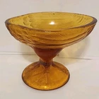 LE Smith Vintage Amber Glass Rooster Candy Dish-BOTTOM ONLY- With Sticker *READ*