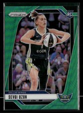 2024 Panini Prizm WNBA #92 Sevgi Uzun Green Prizm RC - Dallas Wings
