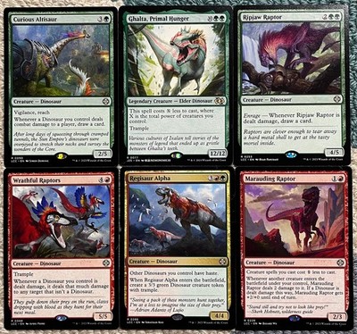 all dinosaur cards mtg Amazon.com: Elite Commander Dinosaur Deck - Naya Red Green White -  Pantlaza, Sun-Favored - EDH cEDH - 100 Card - Custom Magic The Gathering  Deck