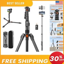 Camera Tripod 75 Inch Aluminum Monopod Remote Control Ball Head Phone Holder