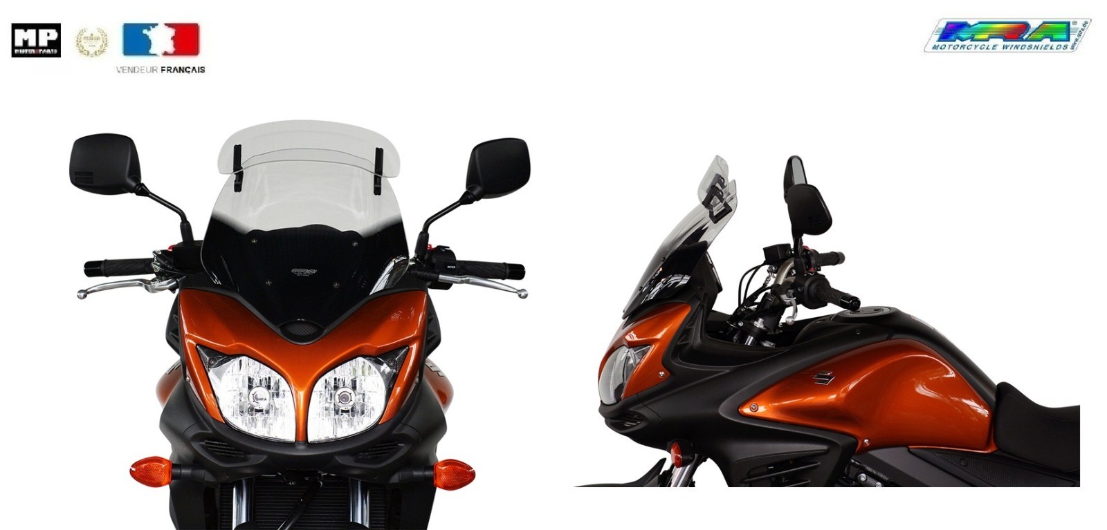 Bulle MRA Variotouring VT Suzuki V-Strom 650 : supprimez le vent dans le casque (2011-2022)