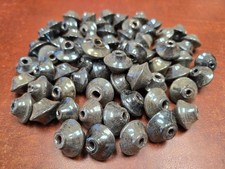 100 PCS BLACK ROUND CIRCLE GLASS BEADING BEADS 3/4"