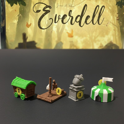   Everdell 3D Remarkable Site Tokens Board Game Base Replacement 