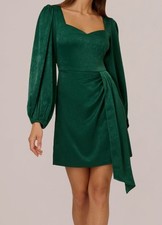 Adrianna by Adrianna Papell Women's Green Short Satin Dress Size 14