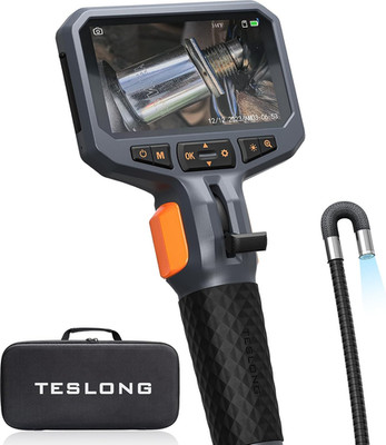 Two-Way Articulating Borescope with Light, Industrial Endoscope Inspection Camer