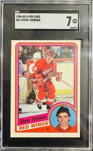 1984-85 O-Pee-Chee Steve Yzerman Rookie SGC 7 # 67 OPC RC