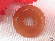 1 x RED AVENTURINE GEMSTONE, DONUT COMPONENT, 20mm